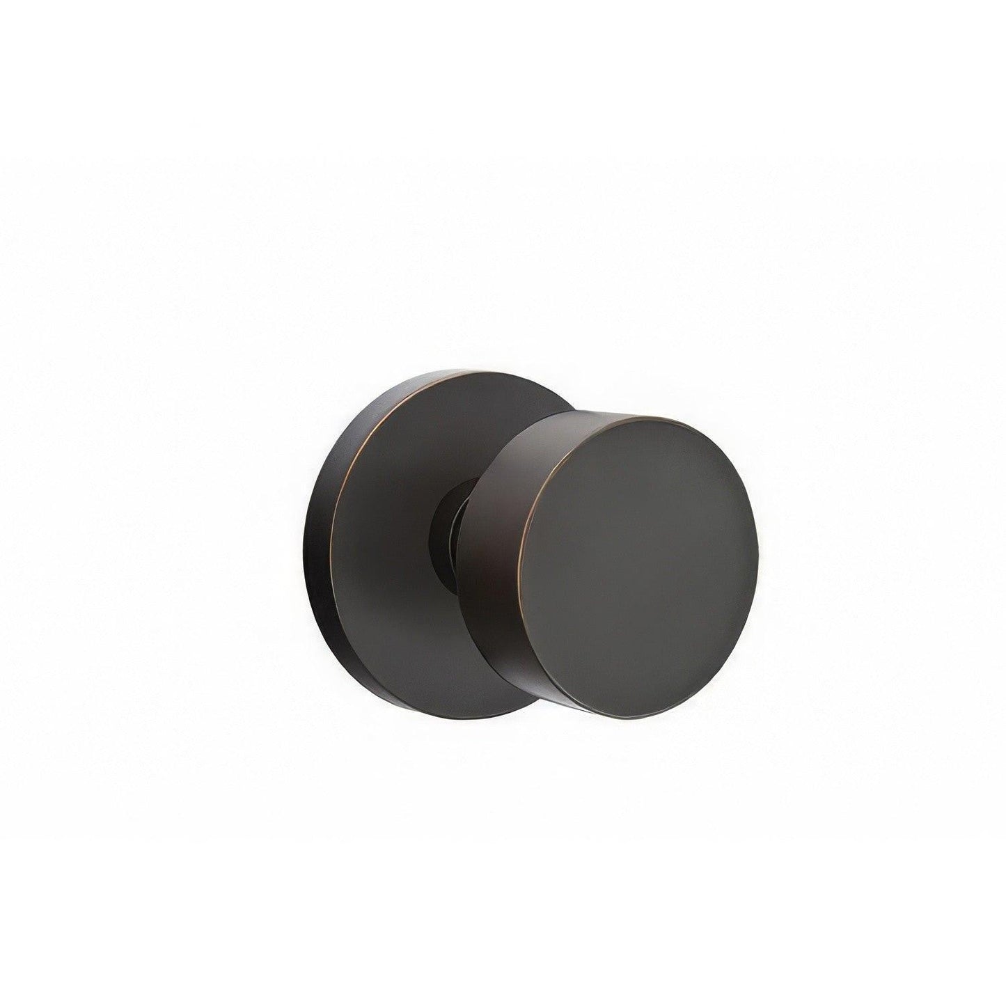 Emtek 5109ROUUS Round Knob 2-3/8" Backset Passage with Disk Rose
