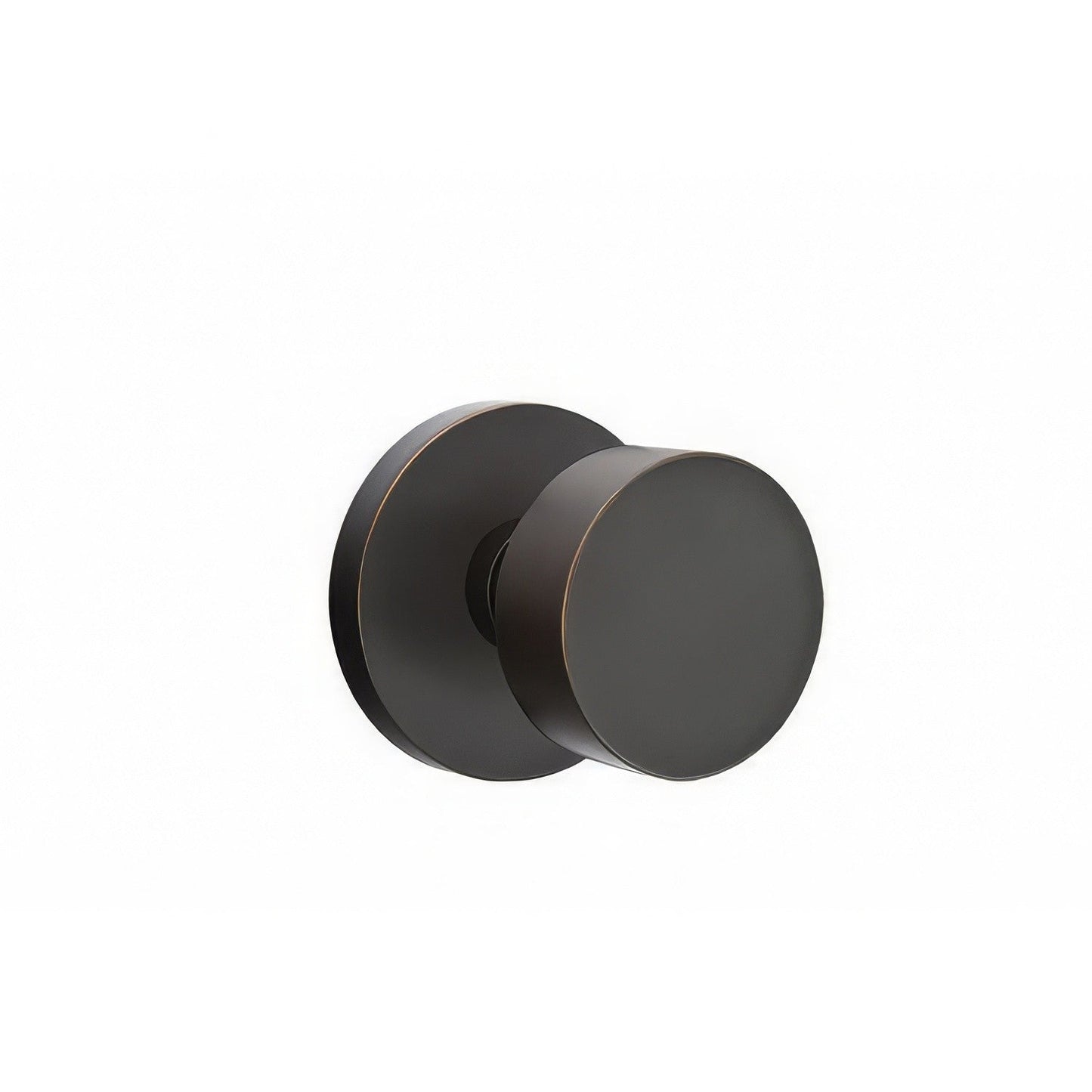 Emtek 5109ROUUS Round Knob 2-3/8" Backset Passage with Disk Rose