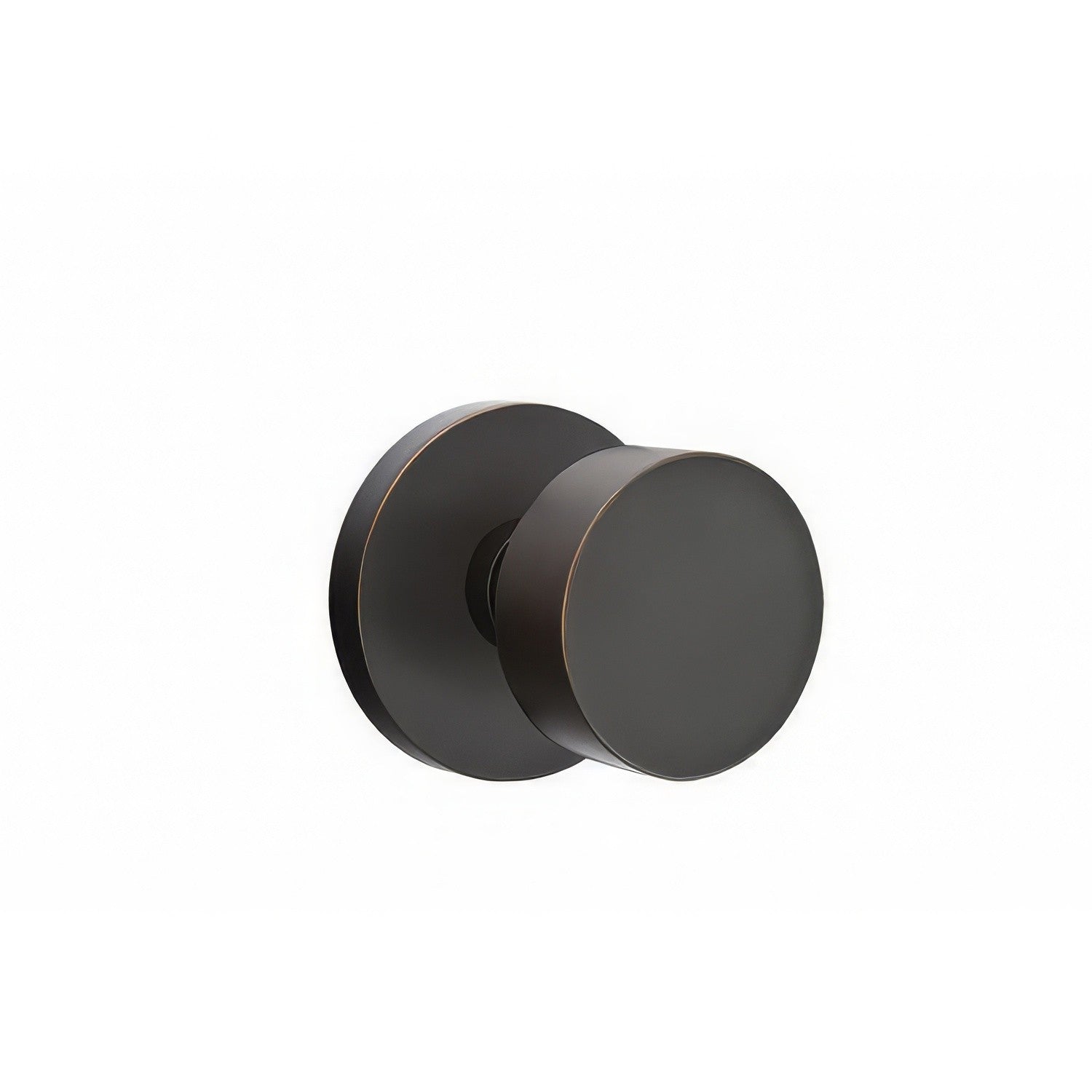 Emtek 5109ROUUS Round Knob 2-3/8" Backset Passage with Disk Rose