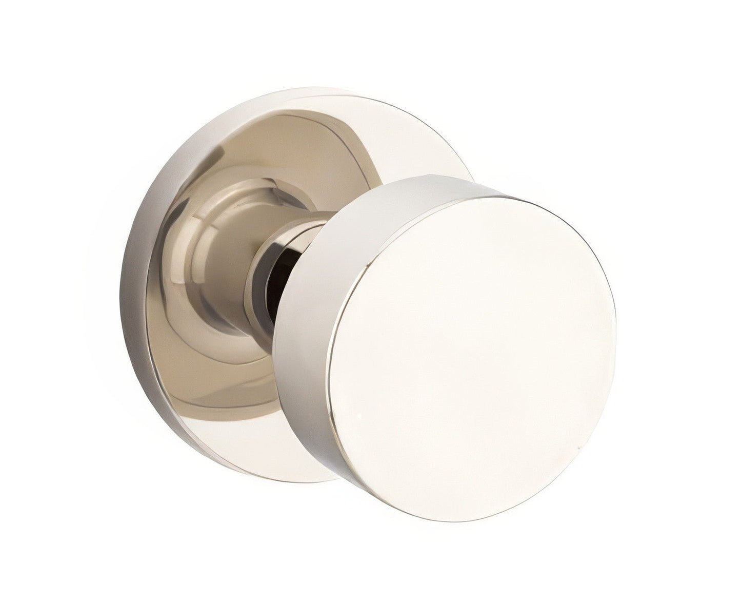 Emtek 5109ROUUS Round Knob 2-3/8" Backset Passage with Disk Rose