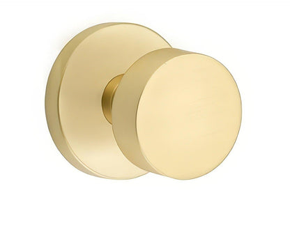 Emtek 5109ROUUS Round Knob 2-3/8" Backset Passage with Disk Rose