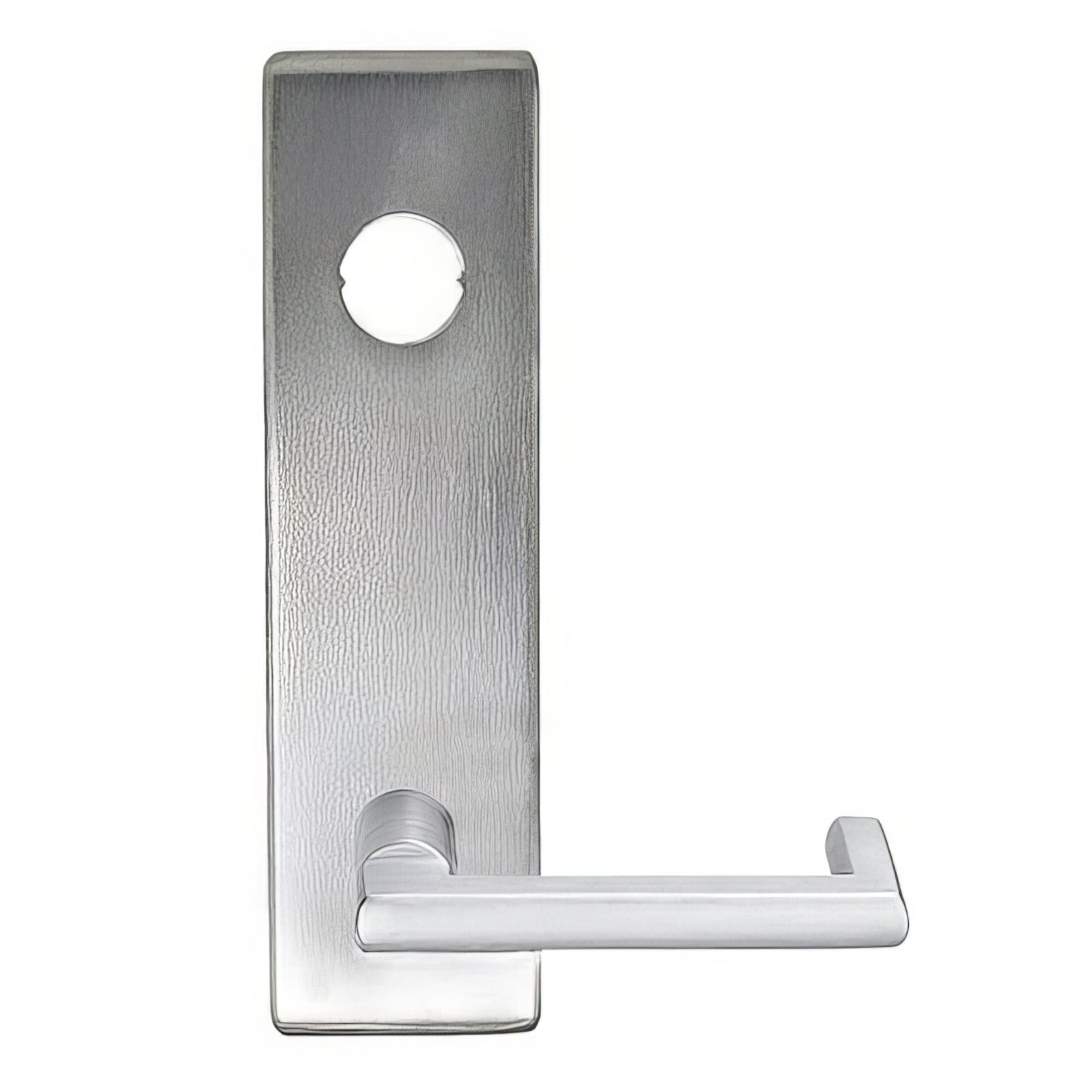 Falcon 510LDAN626 Dane Lever Exit Device Trim with Key Locks or Unlocks Satin Chrome Finish.