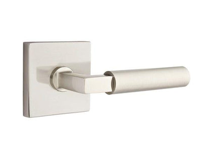 Emtek 5110HECUS15RH Hercules Lever Right Hand 2-3/8" Backset Passage with Square Rose for 1-1/4" to 2" Door Satin Nickel Finish.
