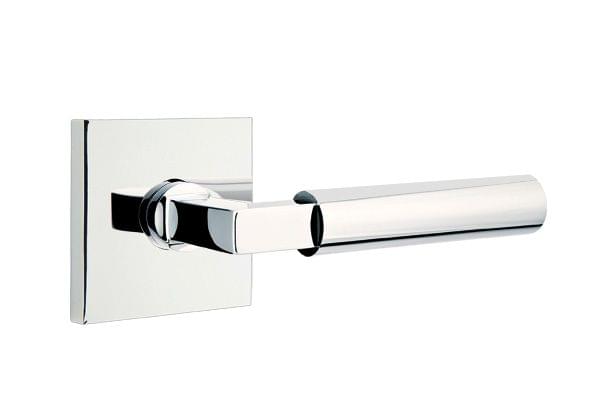 Emtek 5110HECUS15RH Hercules Lever Right Hand 2-3/8" Backset Passage with Square Rose for 1-1/4" to 2" Door Satin Nickel Finish.