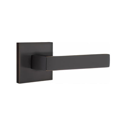 Emtek 5110DTUSLH Dumont Lever Left Hand 2-3/8" Backset Passage with Square Rose