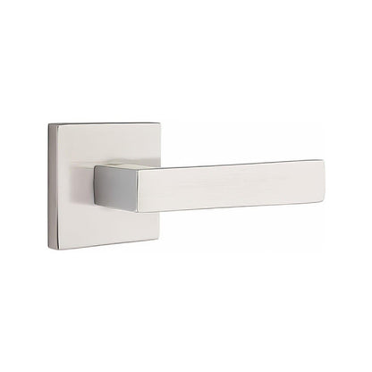 Emtek 5110DTUSLH Dumont Lever Left Hand 2-3/8" Backset Passage with Square Rose