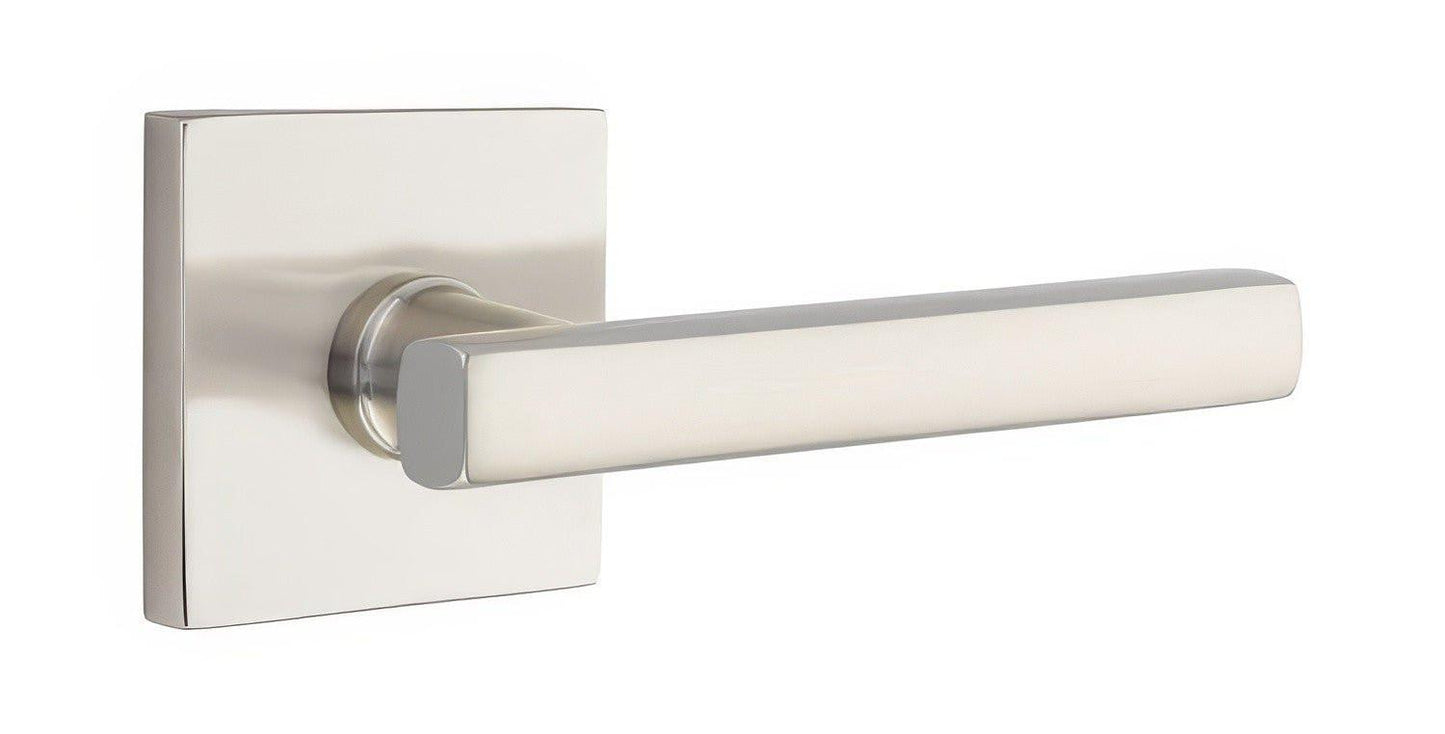 Emtek 5110FRLUSLH Freestone Lever Left Hand 2-3/8" Backset Passage with Square Rose