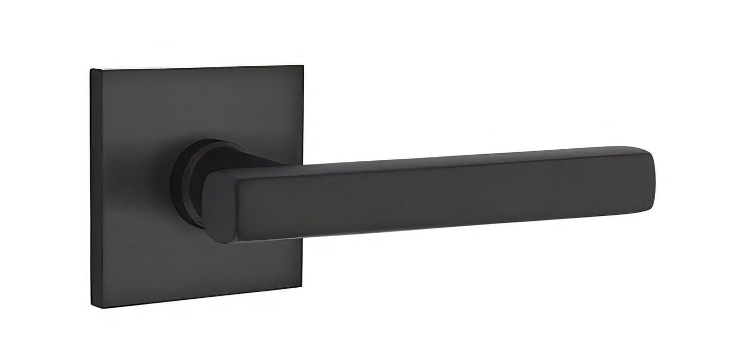 Emtek 5110FRLUSLH Freestone Lever Left Hand 2-3/8" Backset Passage with Square Rose