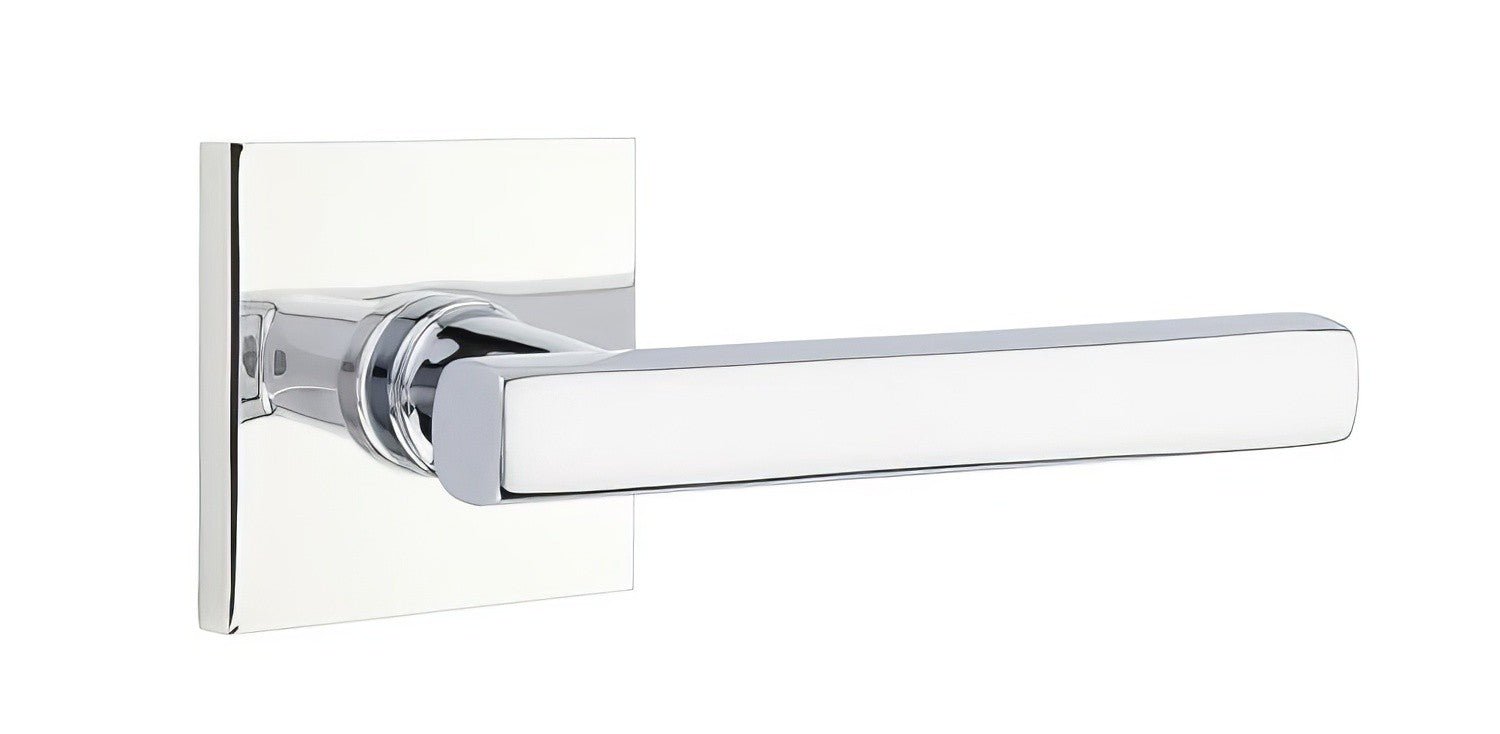 Emtek 5110FRLUSLH Freestone Lever Left Hand 2-3/8" Backset Passage with Square Rose.