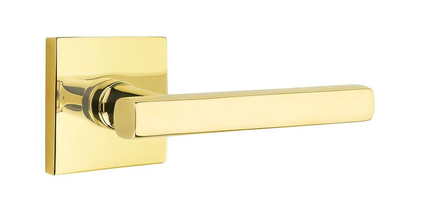 Emtek 5110FRLUSLH Freestone Lever Left Hand 2-3/8" Backset Passage with Square Rose