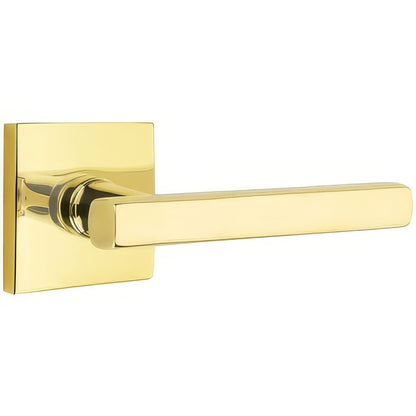 Emtek 5110FRLUSRH Freestone Lever Right Hand 2-3/8" Backset Passage with Square Rose.