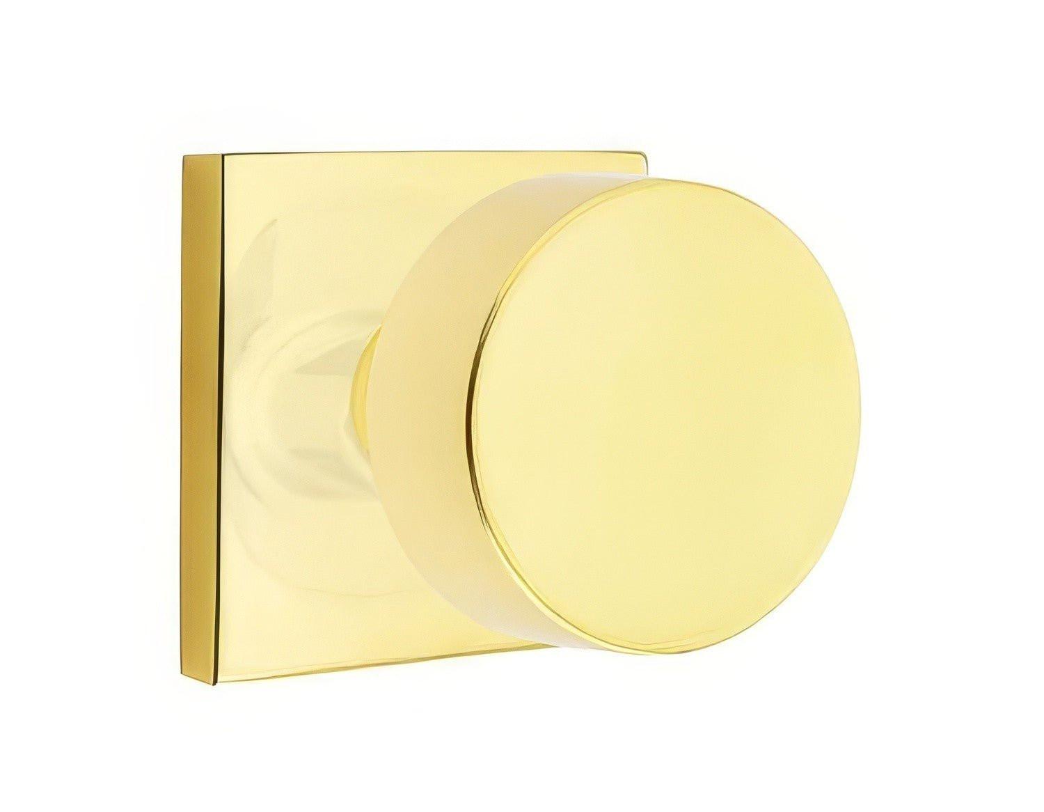 Emtek 5110ROUUS Round Knob 2-3/8" Backset Passage with Square Rose