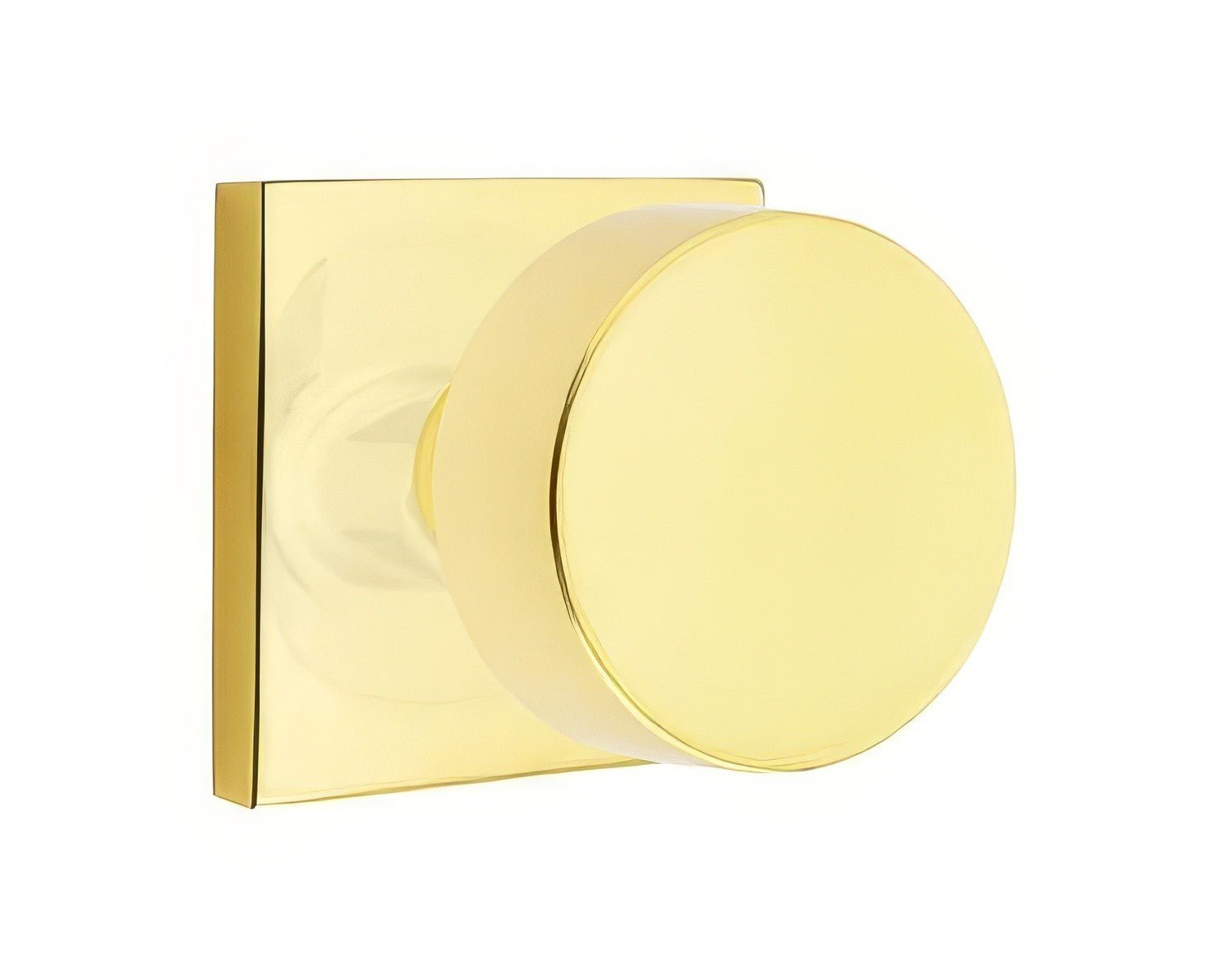 Emtek 5110ROUUS Round Knob 2-3/8" Backset Passage with Square Rose.