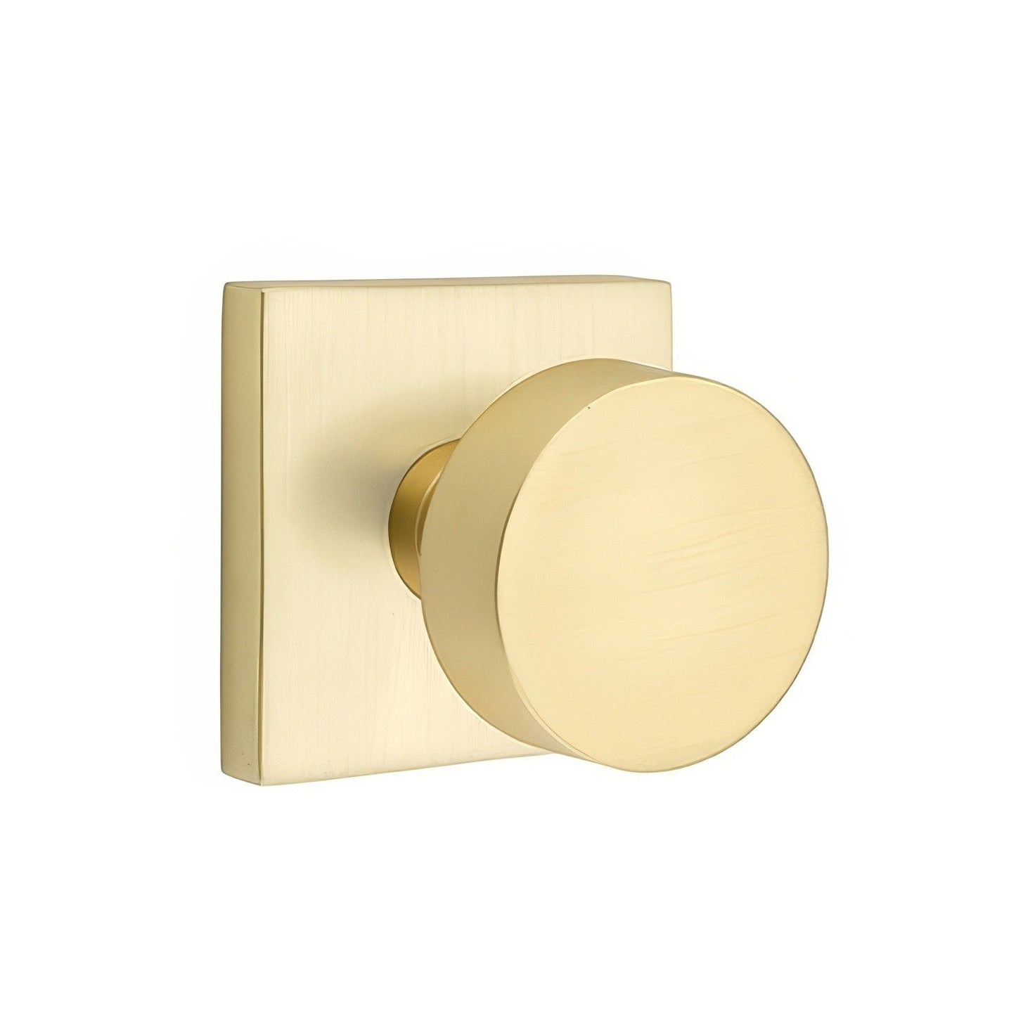 Emtek 5110ROUUS Round Knob 2-3/8" Backset Passage with Square Rose.