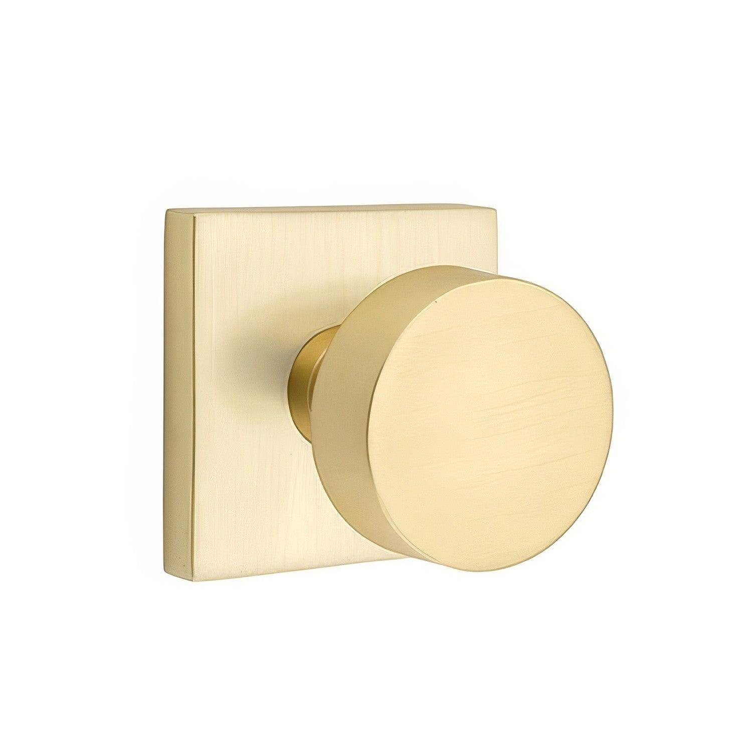 Emtek 5110ROUUS Round Knob 2-3/8" Backset Passage with Square Rose.