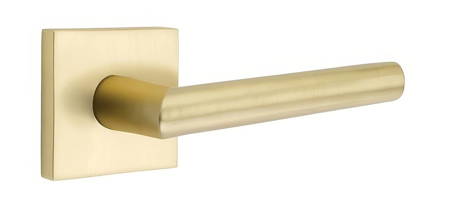 Emtek 5110STUUSRH Stuttgart Lever Right Hand 2-3/8" Backset Passage with Square Rose.
