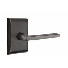 Emtek 5111HLOUSLH Helios Lever Left Hand 2-3/8" Backset Passage with Neos Rose.