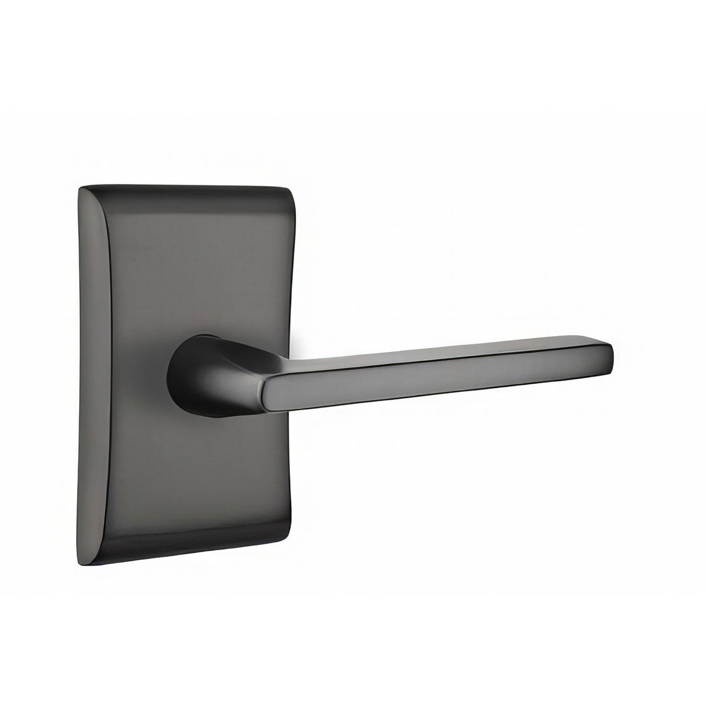 Emtek 5111HLOUSLH Helios Lever Left Hand 2-3/8" Backset Passage with Neos Rose.