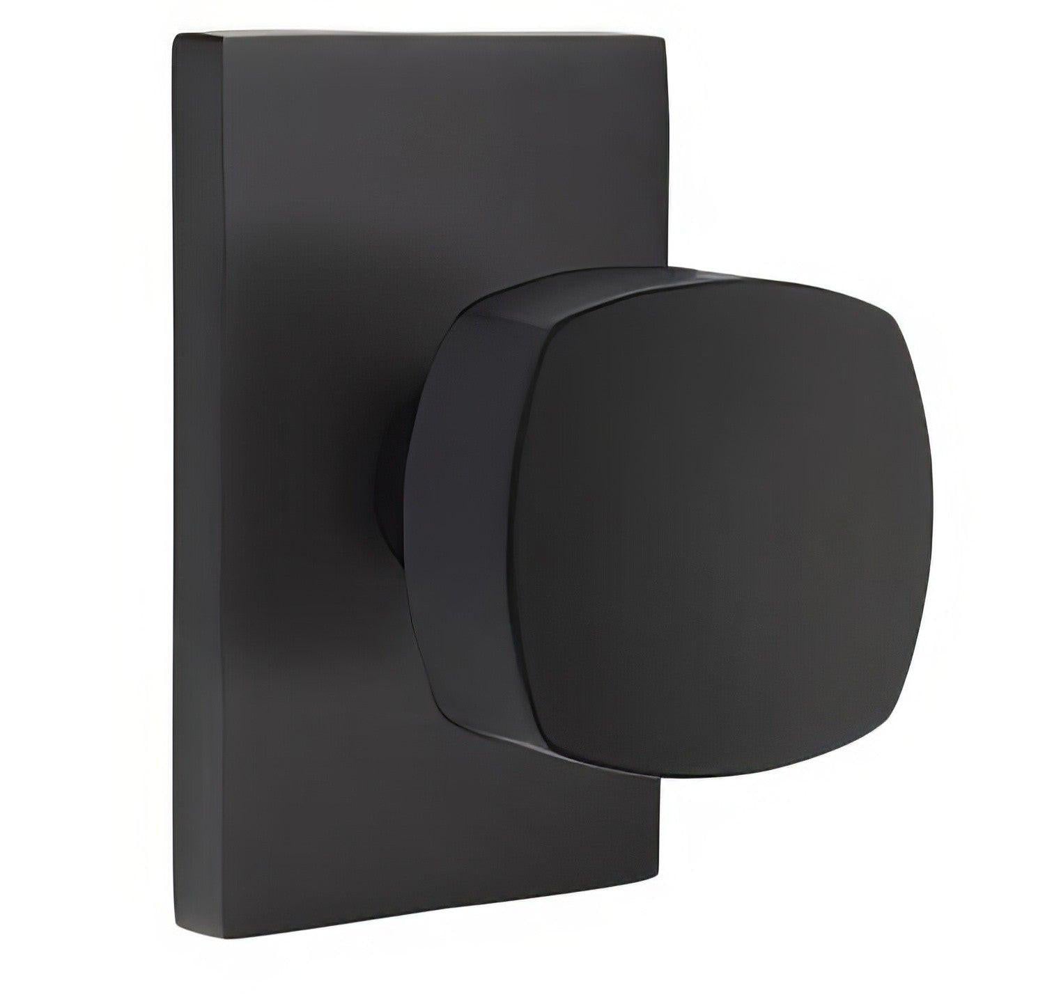 Emtek 5112FRKUS Freestone Knob 2-3/8" Backset Passage with Modern Rectangular Rose.