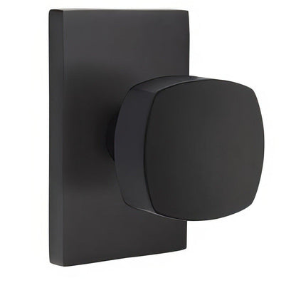 Emtek 5112FRKUS Freestone Knob 2-3/8" Backset Passage with Modern Rectangular Rose