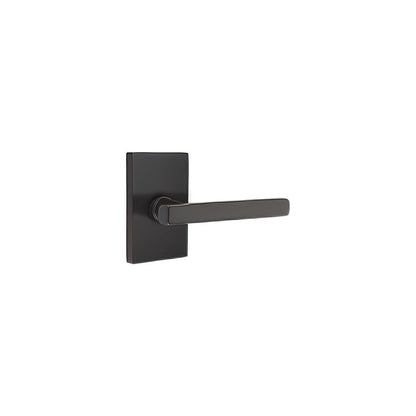 Emtek 5112FRLUSRH Freestone Lever Right Hand 2-3/8" Backset Passage with Modern Rectangular Rose