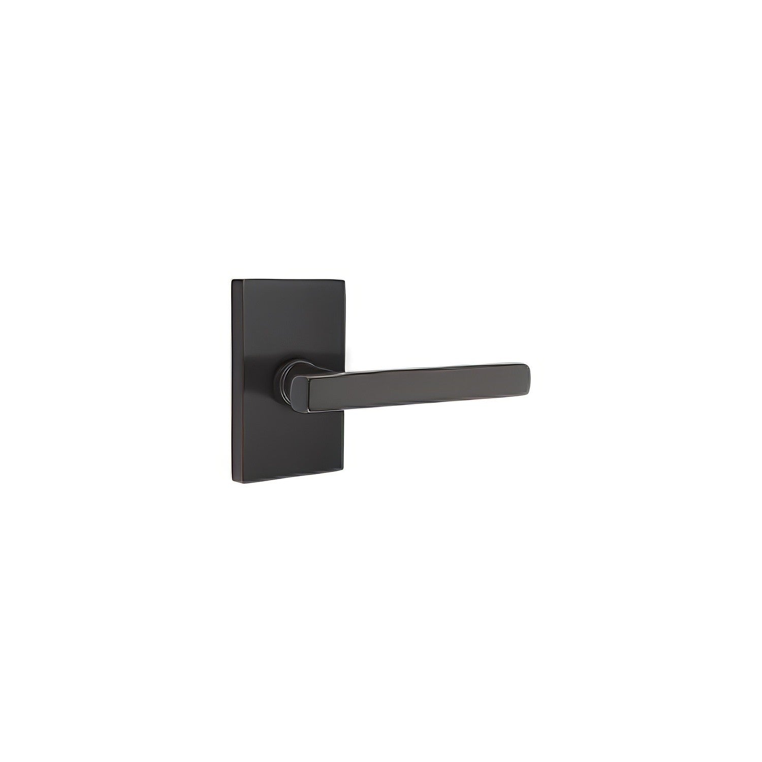 Emtek 5112FRLUSRH Freestone Lever Right Hand 2-3/8" Backset Passage with Modern Rectangular Rose.