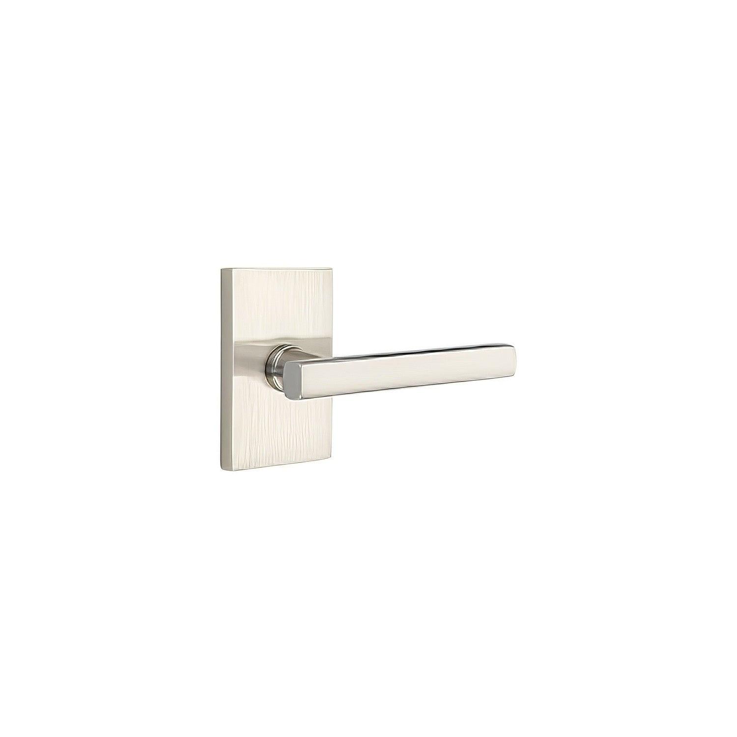 Emtek 5112FRLUSRH Freestone Lever Right Hand 2-3/8" Backset Passage with Modern Rectangular Rose.