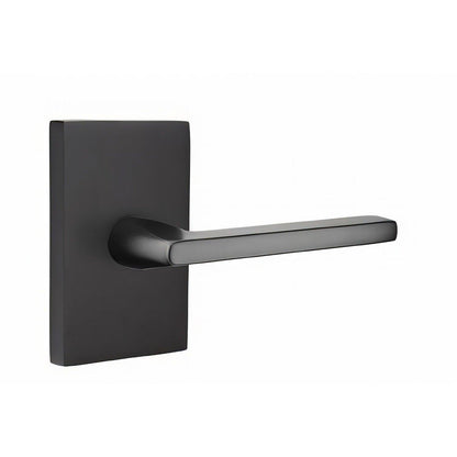Emtek 5112HLOUSRH Helios Lever Right Hand 2-3/8" Backset Passage with Modern Rectangular Rose