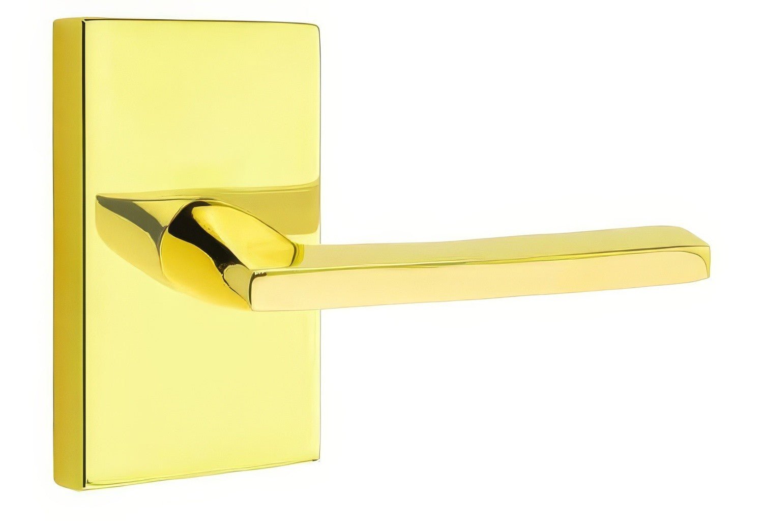 Emtek 5112HLOUSRH Helios Lever Right Hand 2-3/8" Backset Passage with Modern Rectangular Rose.