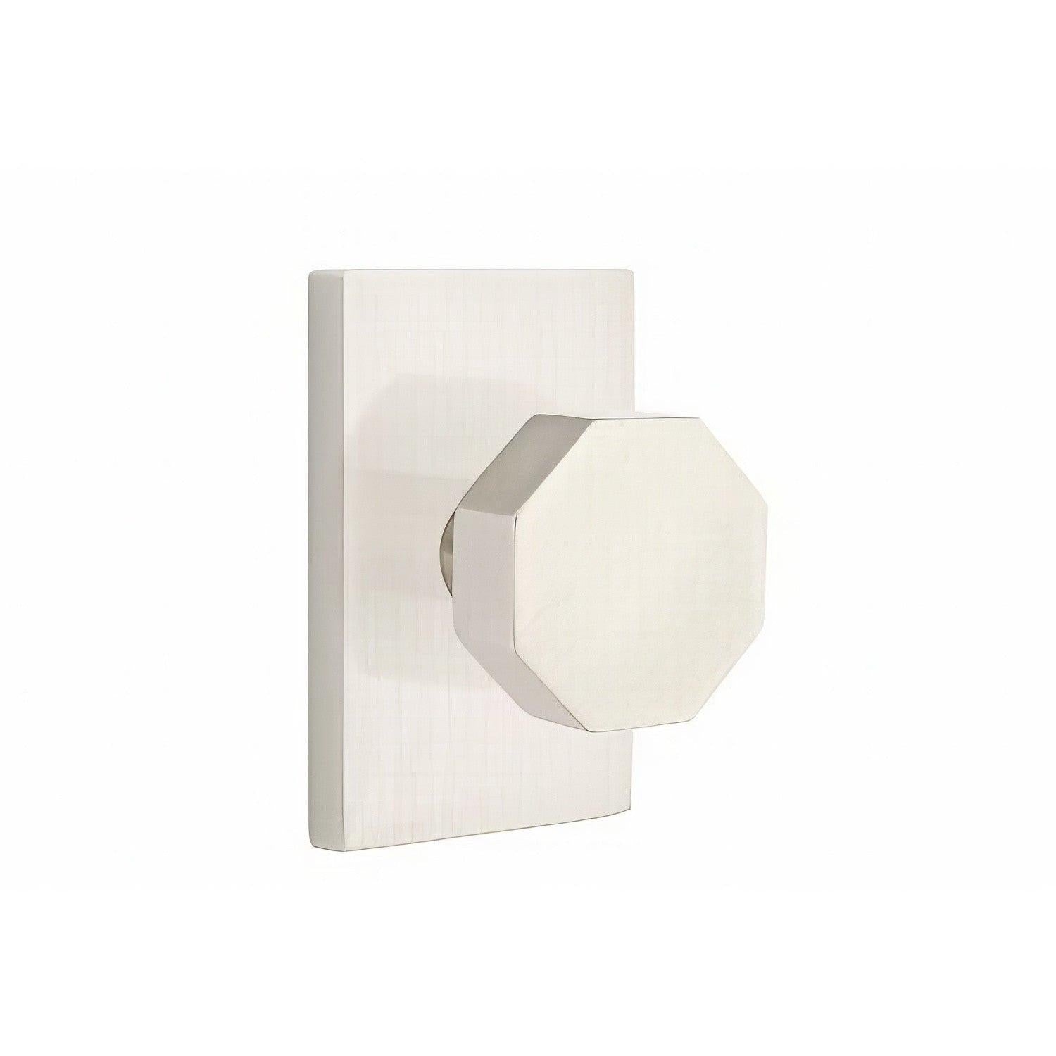 Emtek 5112OCTUS Octagon Knob 2-3/8" Backset Passage with Modern Rectangular Rose