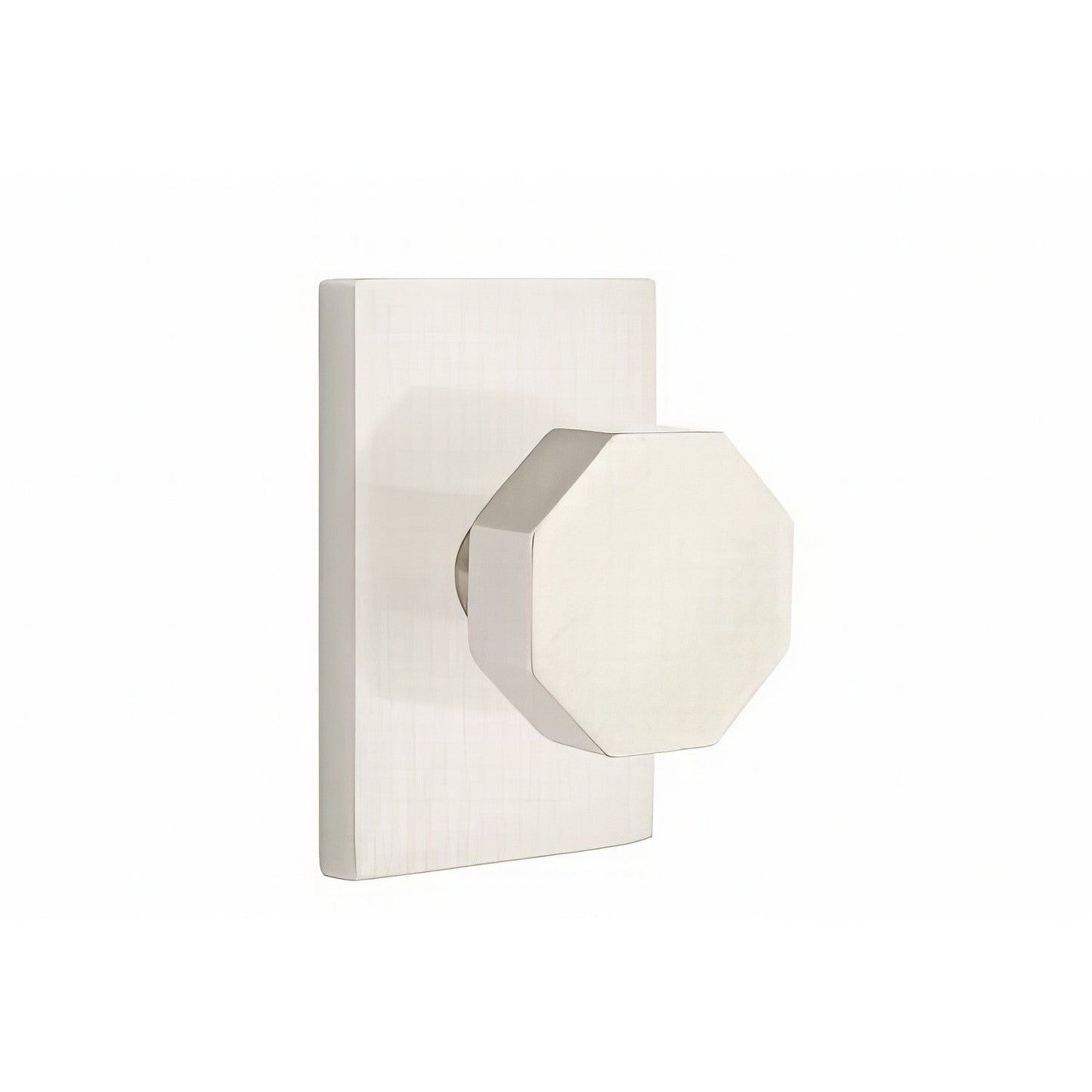 Emtek 5112OCTUS Octagon Knob 2-3/8" Backset Passage with Modern Rectangular Rose.