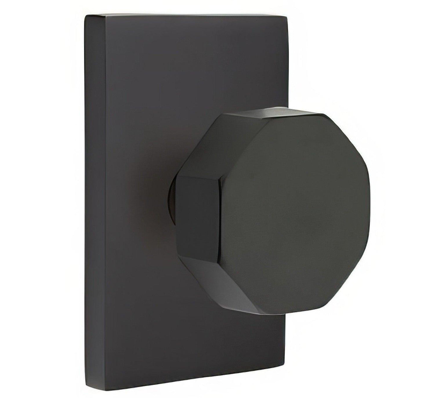 Emtek 5112OCTUS Octagon Knob 2-3/8" Backset Passage with Modern Rectangular Rose