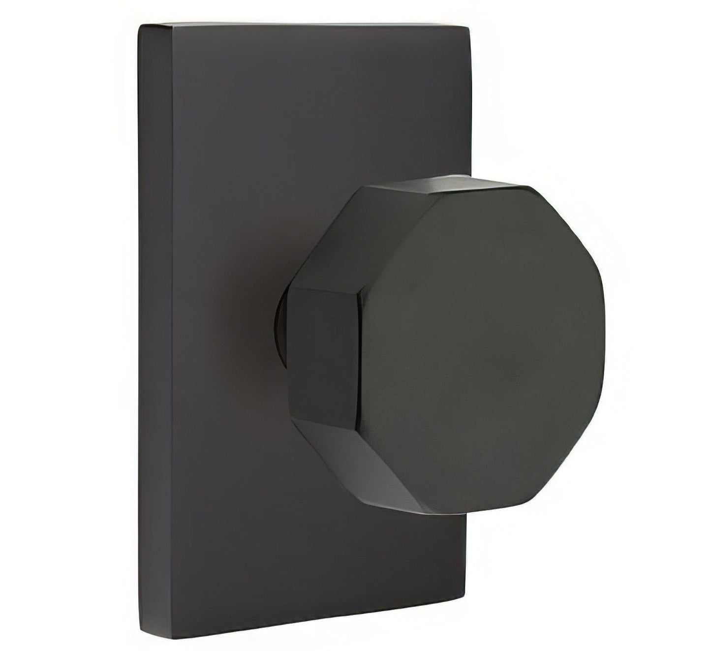 Emtek 5112OCTUS Octagon Knob 2-3/8" Backset Passage with Modern Rectangular Rose.