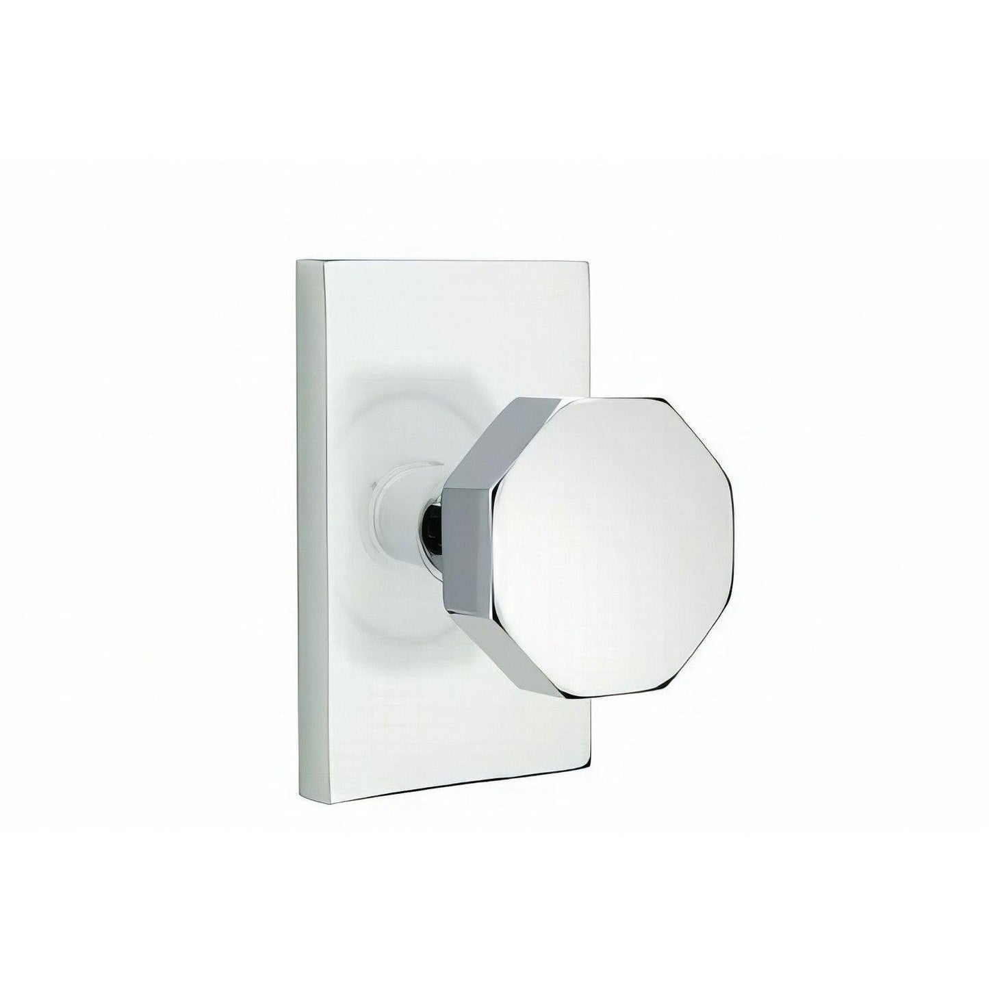 Emtek 5112OCTUS Octagon Knob 2-3/8" Backset Passage with Modern Rectangular Rose