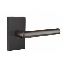 Emtek 5112STUUSRH Stuttgart Lever Right Hand 2-3/8" Backset Passage with Modern Rectangular Rose.