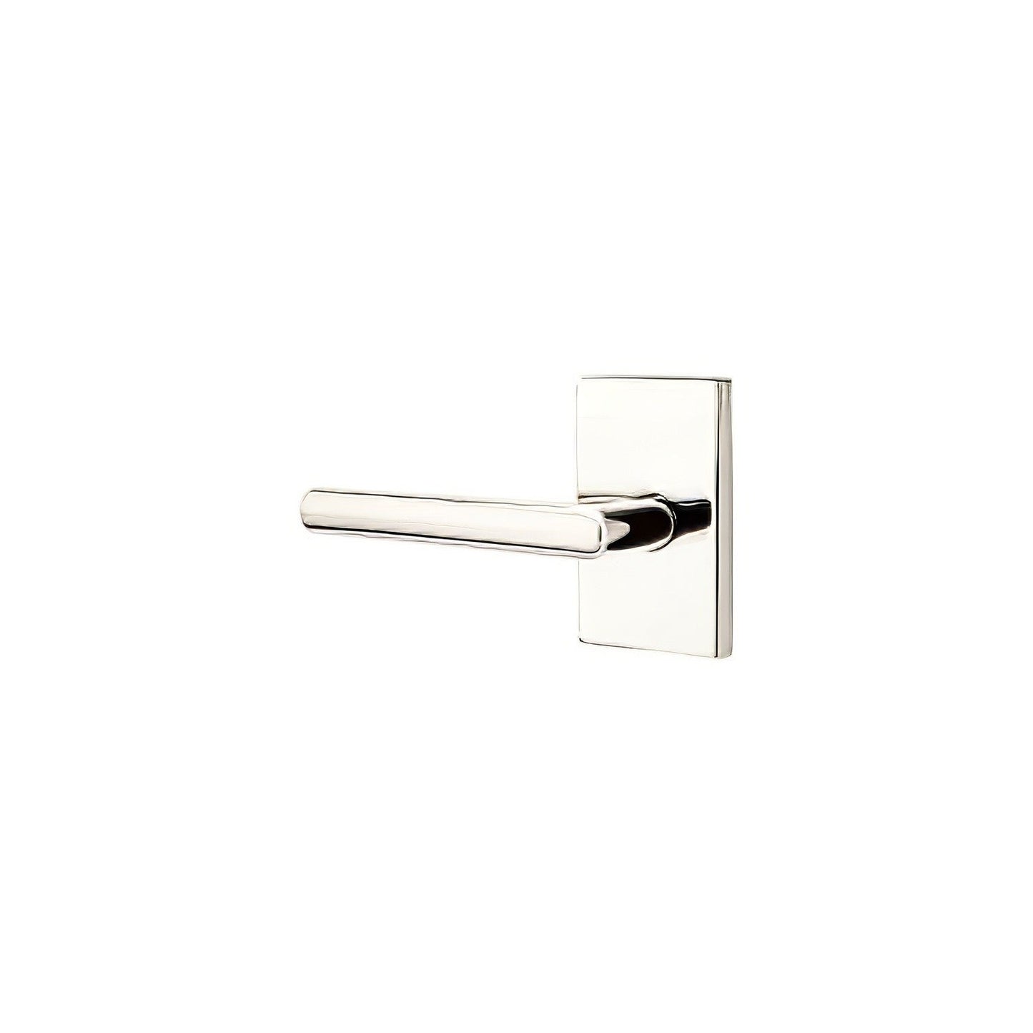 Emtek 5112STUUSLH Stuttgart Lever Left Hand 2-3/8" Backset Passage with Modern Rectangular Rose.