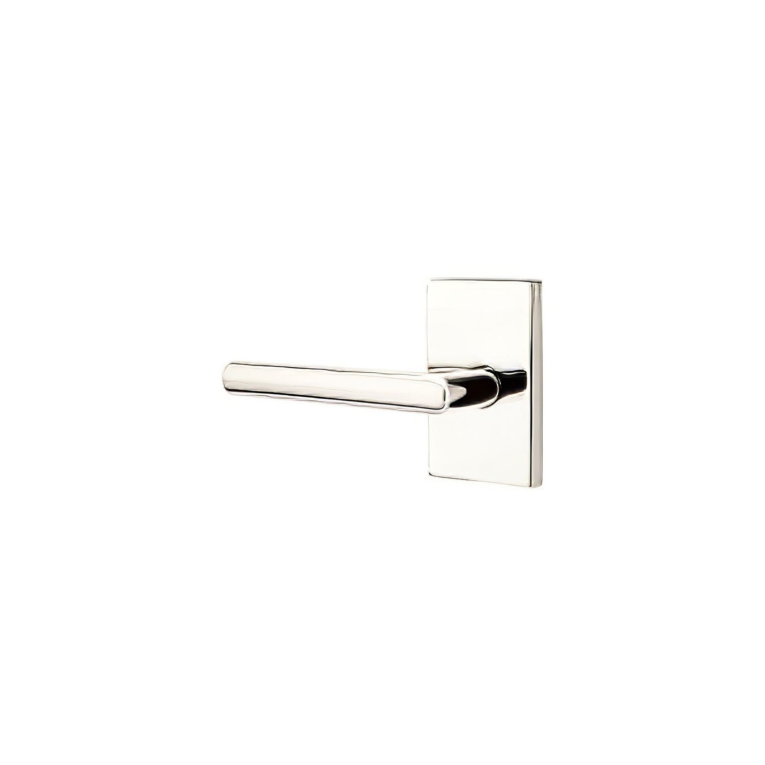Emtek 5112STUUSLH Stuttgart Lever Left Hand 2-3/8" Backset Passage with Modern Rectangular Rose.
