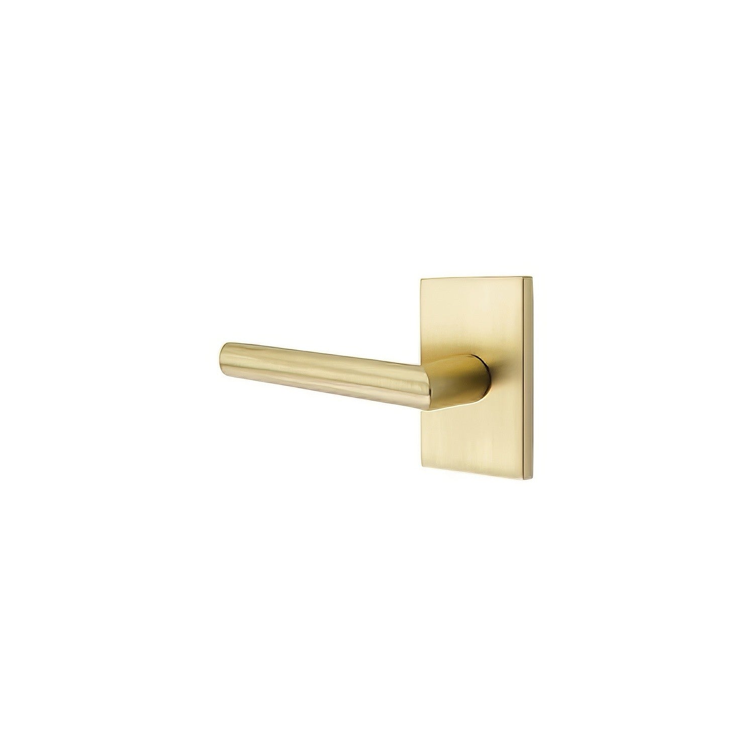 Emtek 5112STUUSLH Stuttgart Lever Left Hand 2-3/8" Backset Passage with Modern Rectangular Rose.