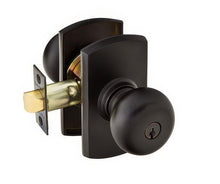 Emtek 5114WC Winchester Knob 2-3/8" and 2-3/4" Backset Keyed Entry With # 4 Rose