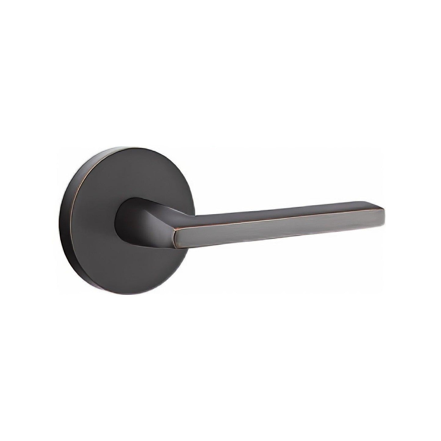 Emtek 5115HLOUSLH Helios Lever Left Hand 2-3/8" and 2-3/4" Backset Keyed Entry With Disk Rose
