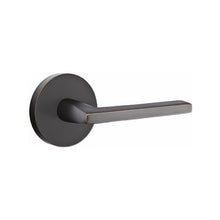 Emtek 5115HLOUSLH Helios Lever Left Hand 2-3/8" and 2-3/4" Backset Keyed Entry With Disk Rose