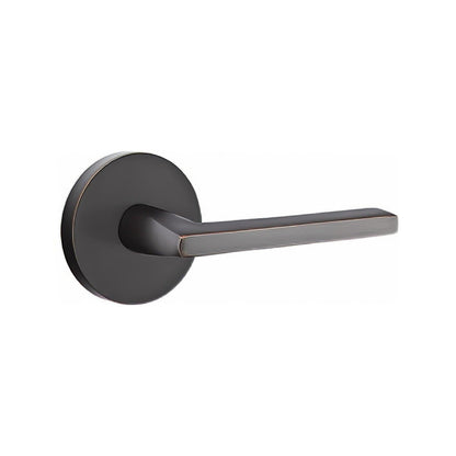 Emtek 5115HLOUSRH Helios Lever Right Hand 2-3/8" and 2-3/4" Backset Keyed Entry With Disk Rose