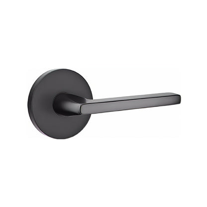 Emtek 5115HLOUSLH Helios Lever Left Hand 2-3/8" and 2-3/4" Backset Keyed Entry With Disk Rose