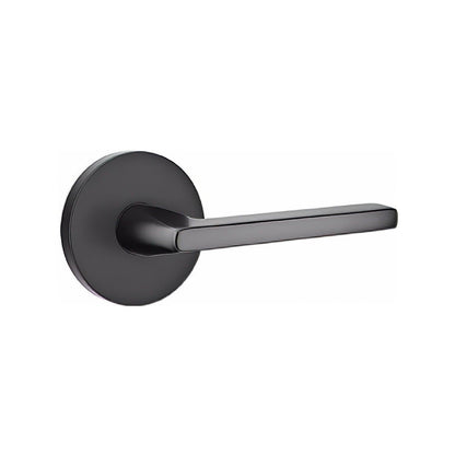 Emtek 5115HLOUSLH Helios Lever Left Hand 2-3/8" and 2-3/4" Backset Keyed Entry With Disk Rose