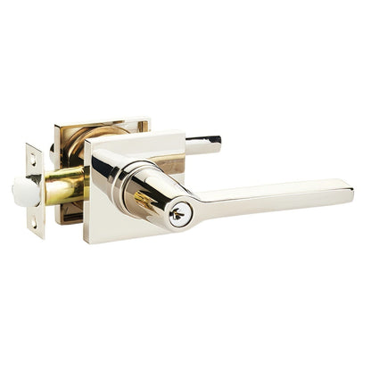 Emtek 5122HLOUSRH Helios Lever Right Hand 2-3/8" and 2-3/4" Backset Keyed Entry With Square Rose.