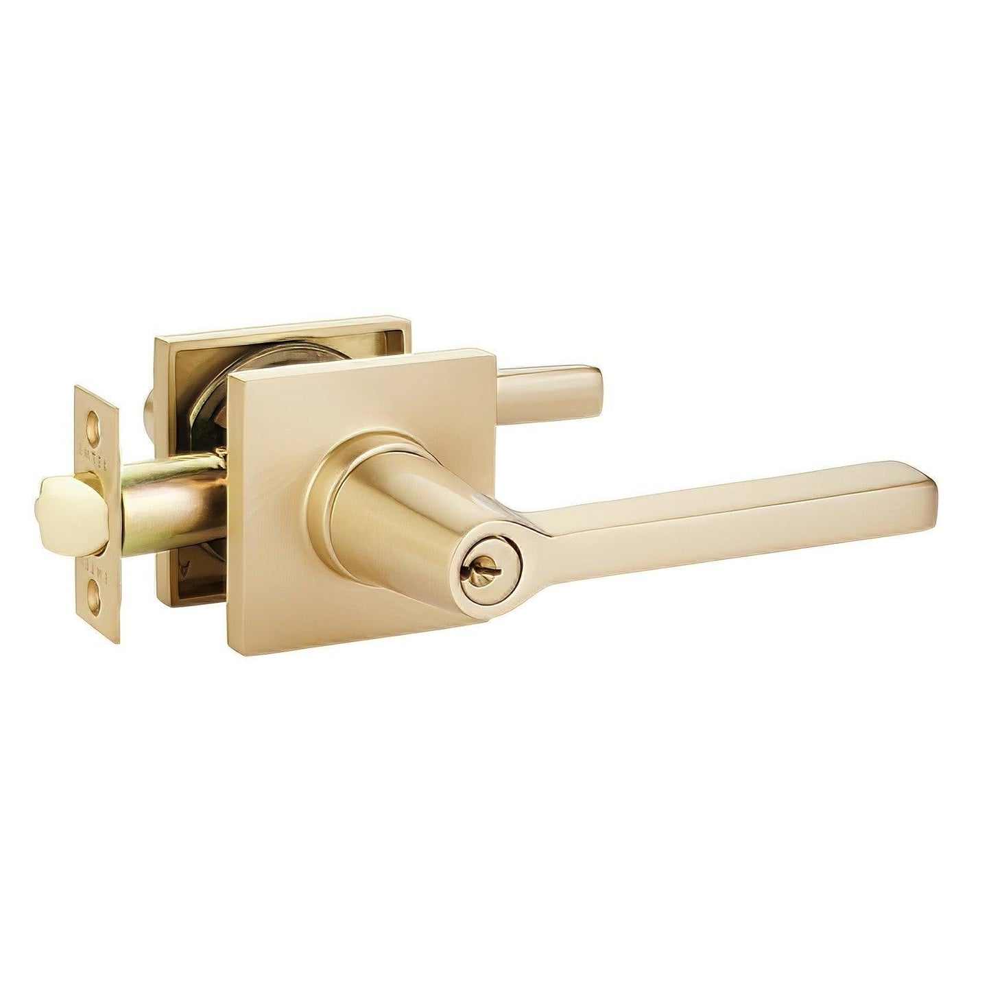 Emtek 5122HLOUSRH Helios Lever Right Hand 2-3/8" and 2-3/4" Backset Keyed Entry With Square Rose