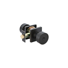 Emtek 5122ROUUS Round Knob 2-3/8" and 2-3/4" Backset Keyed Entry With Square Rose