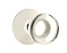 Emtek 5207MDCUS Modern Disc Crystal Knob 2-3/8" Backset Privacy with Modern Rose.