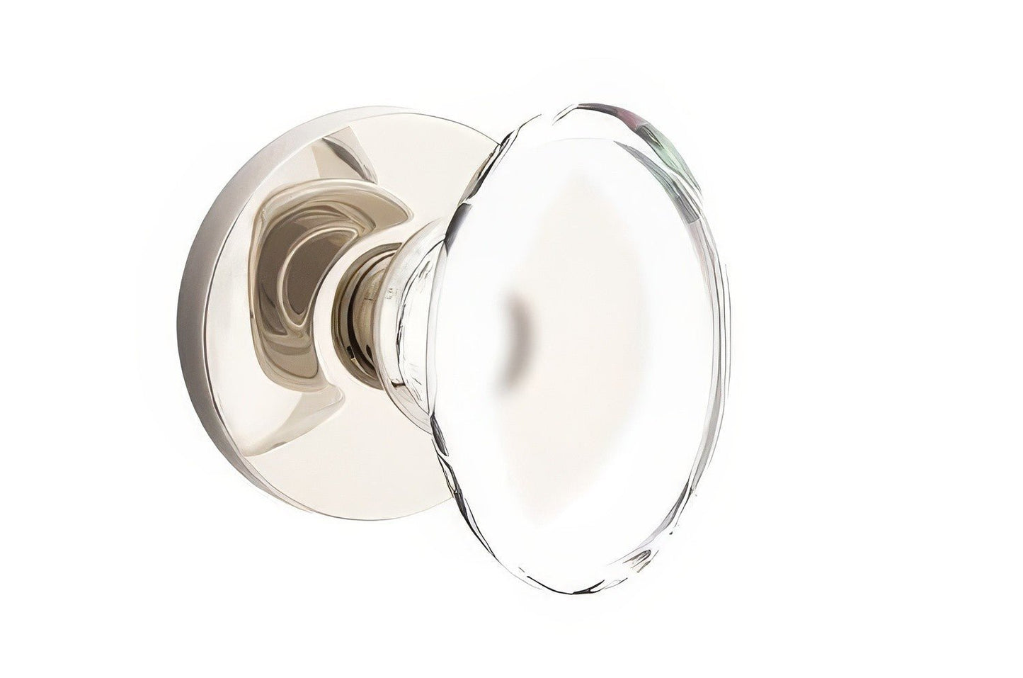 Emtek 5209HTUS Hampton Crystal Knob 2-3/8" Backset Privacy with Disk Rose.