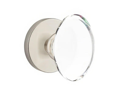 Emtek 5209HTUS Hampton Crystal Knob 2-3/8" Backset Privacy with Disk Rose